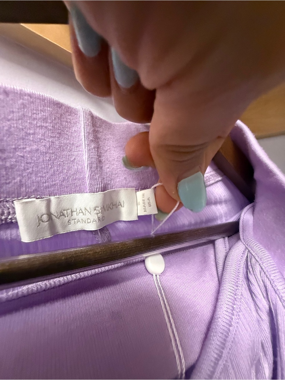 Jonathan Simkhai Lilac Ribbed Two-Piece Set - Picture 5 of 5